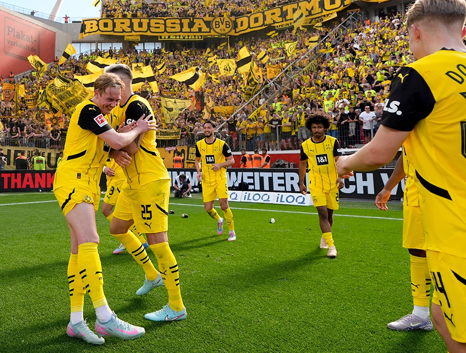 Süle und Brandt jubeln mit Teamkollegen (Foto)